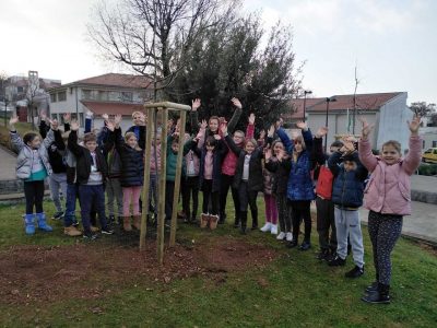 Završena akcija sadnje ukrasnih voćkarica- svaki razred Osnovne škole Kostrena dobio svoje stablo