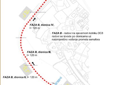 Obavijest o nastavku radova na dionici državne ceste DC8 u Martinšćici